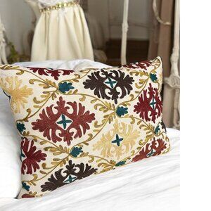 Pier One‎ Imports Embroidered Throw Pillow